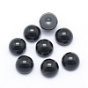 Natural Dyed & Heated Black Agate Cabochons X-G-P393-R02-6mm-1