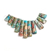 Synthetic Regalite/Imperial Jasper/Sea Sediment Jasper Beads Strands G-E377-09B-1