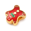 Christams Brass Enamel European Beads LS-KK-F922-03C-G-2