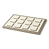 12-Slot Imitation Leather Jewelry Ring Display Stands ODIS-K005-12-2