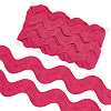 10 Yard Polyester Wavy Fringe Trim Ribbon SRIB-GF0001-38F-1