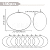 180Pcs 304 Surgical Stainless Steel Wine Glass Charms Rings STAS-LP0002-26-2