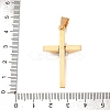 304 Stainless Steel Micro Pave Cubic Zirconia Charms STAS-P421-09G-3