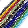 Electroplate Glass Beads Strands EGLA-T025-01B-1