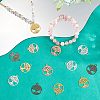 24Pcs 4 Colors Brass Filigree Pendants KK-CN0002-01-4