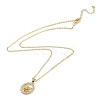 Brass Micro Pave Cubic Zirconia Pendants Necklace LS-NJEW-I125-01B-1