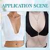 2Pcs 2 Styles Zinc Alloy with ABS Imitation Pearl Body Chain for Women AJEW-HY0002-12-5