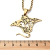 201 Stainless Steel Stingray Hollow Fish Pendant Necklaces NJEW-H065-29G-3