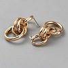 316 Surgical Stainless Steel Rings Dangle Stud Earrings for Women EJEW-WH0009-81-2