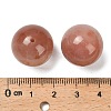 Natural Xinjiang Golden Silk Jade Sphere Beads G-G290-01B-3