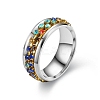 Colorful Rinestone Rotating Finger Ring PW-WG94001-34-1