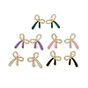 Bowknot Brass Stud Earrings EJEW-R162-09G-1