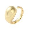 Rack Plating Brass Teardrop Open Cuff Ring for Women X-RJEW-A016-03G-5