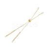 Brass Box Chains Slider Bracelet Making with Clear Cubic Zirconia Tiny Charms BJEW-N021-03-3
