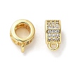 Brass Micro Pave Cubic Zirconia Tube Bails ZIRC-P112-03G-1