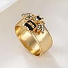 Zinc Alloy and Rhinestone Finger Rings FS-WGB1C3B-04-2