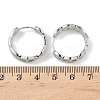 Brass Clear Cubic Zirconia Rectangle Hoop Earrings EJEW-D320-06P-5