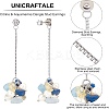 1 Pairs Natural Mixed Gemstone Chips & Pearl & Cubic Zirconia Cluster Dangle Stud Earrings EJEW-UN0002-26-4