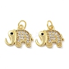 Brass Micro Pave Cubic Zirconia Pendants KK-C092-18A-G-1