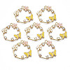 Rack Plating Alloy Enamel Pendants LS-ENAM-N055-052B-1