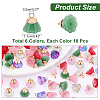 108Pcs 6 Styles Imitation Jade & Transparent Spray Painted Glass Charms GLAA-CA0001-39-2