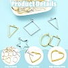 20Pcs 10 Styles Rack Plating Alloy Open Back Bezel Pendants FIND-YW0008-71-5