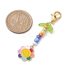3Pcs Glass Seed Bead Pendant Decorations HJEW-MZ00052-3