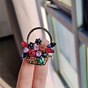 Flower Basket Antique Golden Alloy Rhinestone Brooches LS-PW-WG6DF7D-01-4