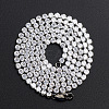 Hip-hop Street Style Stainless Steel Rhinestone Cup Chains Necklace for Men and Women FN4235-9-1