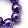 Baking Paint Pearlized Glass Pearl Round Bead Strands HY-Q003-10mm-76-3