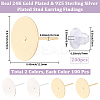 200Pcs 2 Colors 304 Stainless Steel Stud Earring Findings STAS-BBC0009-92D-2