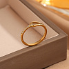 304 Stainless Steel Micro Pave Clear Cubic Zirconia Finger Rings FS-WG74BF6-06-4