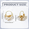 1 Pair Flower Zinc Alloy Hoop Earrings EJEW-LP0003-69-2