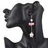 304 Stainless Steel Synthetic Turquoise Tortoise Dangle Earrings EJEW-JE06512-02-3