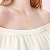 1pc 304 Stainless Steel Letter Pendant Necklaces NJEW-LP0001-38R-G-4