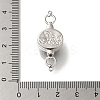Brass Micro Pave Clear Cubic Zirconia Magnetic Clasps KK-H480-44P-3