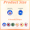 4 Strands Handmade Millefiori Glass Beads Strands LK-HY0001-03-2