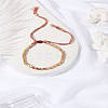 1Pc Twist Brass Braided Bead Bracelets for Women BJEW-LP0003-20-3