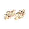 Brass Micro Pave Cubic Zirconia Pendants KK-I702-05G-3