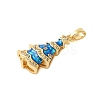 Brass Micro Pave Cubic Zirconia Pendants KK-K385-127G-3