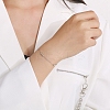 Non-Tarnish 304 Stainless Steel Round Beaded Link Chain Bracelets for Women LS-BJEW-D033-01P-5