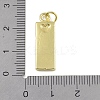 Brass Micro Pave Clear Cubic Zirconia Pendants KK-P266-06G-T-3