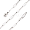 Brass Paperclip Chains Necklaces for Women NJEW-D302-69P-4
