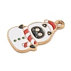 Christmas Kitten Alloy Enamel Pendants X-ENAM-I060-02C-2