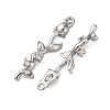 Brass Micro Pave Clear Cubic Zirconia Pendants KK-Z112-43P-2