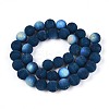 Frosted Opaque Glass Beads Strands GLAA-T032-P10mm-MBB14-2