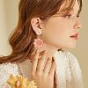 3D Printed Sunflower Charm Dangle Earring Making Kit for Girl Women DIY-OC0007-69-6