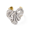 304 Stainless Steel Open Cuff Rings RJEW-K258-08GP-07-3