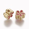 Brass Enamel Beads KK-L179-05F-2