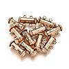 2-Strands 4-Holes Tube Brass Magnetic Slide Lock Clasps X-KK-D472-R-NF-1